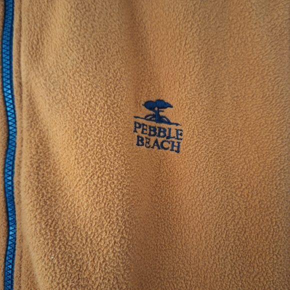 Pebble Beach Golf Course Fleece Zip Up Vest - Picture 2 of 3